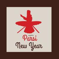 illustration of a Background for Parsi New Year. vector