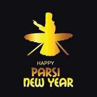 illustration of a Background for Parsi New Year. vector