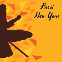 illustration of a Background for Parsi New Year. vector