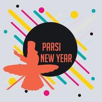 illustration of a Background for Parsi New Year. vector