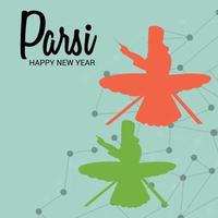 illustration of a Background for Parsi New Year. vector