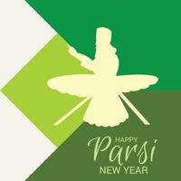 illustration of a Background for Parsi New Year. vector