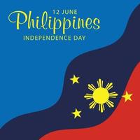 ilustración vectorial de un fondo para el día de la independencia de filipinas. vector