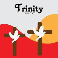 Vector illustration of a background for Trinity Sunday.