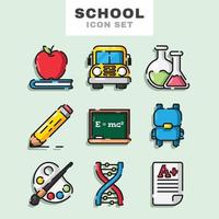 School Icon Set vector