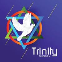 ilustración vectorial de un fondo para el domingo de la Trinidad. vector