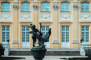 Warsaw, Poland 2017- Old antique palace in Warsaw Wilanow, with park architecture photo