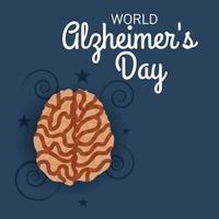 ilustración vectorial de una pancarta para el día mundial del alzheimer. vector