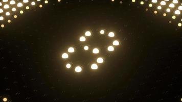 Countdown von 10 bis 0 mit blinkenden Lichtern in einer Bewegungsgrafik-Hintergrundschleife video