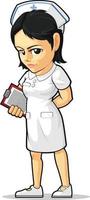 Registered Nurse Caregiver Medical Attendant Hospital Cartoon Drawing vector