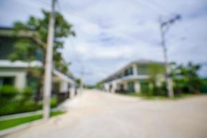 Abstract blur and bokeh background of housing estate photo