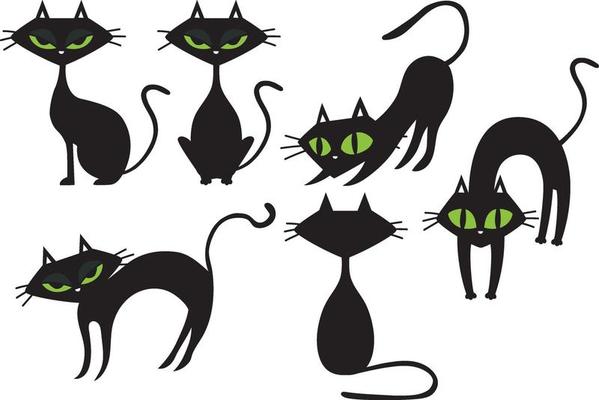 Black Cat Vector Art, Icons, and Graphics for Free Download