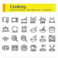 Cooking icon set vector