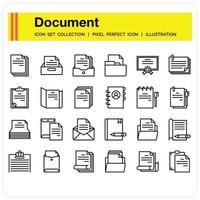 Document icon set vector