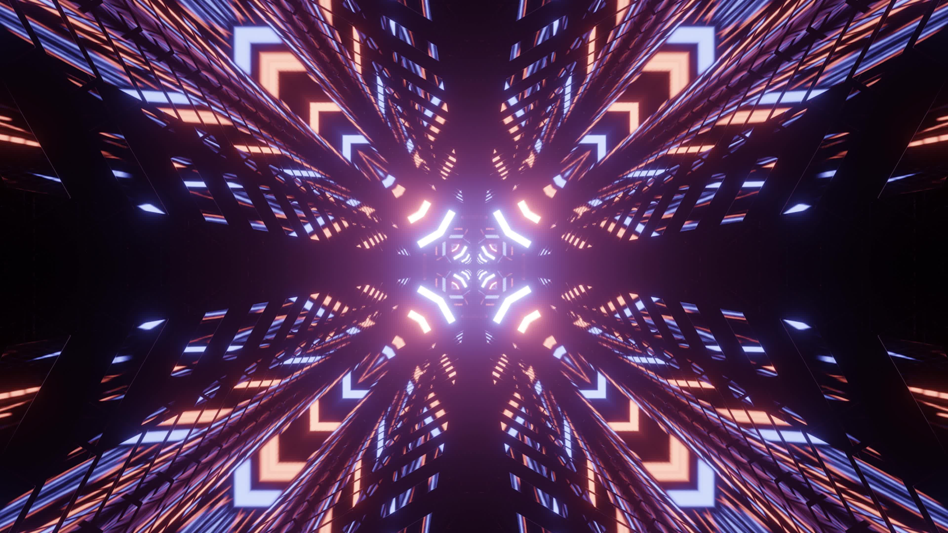 Glowing Projection of Ornamental Pattern in 3D Illustration 2181845