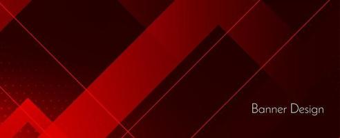 Abstract red modern decorative stylish wave banner background vector