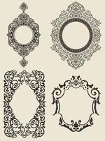 Frame Black White Silhouette Ornament Border Divider Vector Drawing