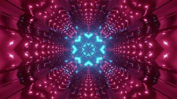 abstrakte kaleidoskopische Tunnel 3d Illustration video