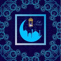 abstract holy elegant decorative background for eid mubarak vector