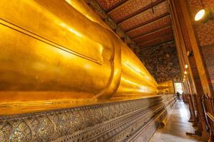 Wat Pho Golden Big buddha statue under construction photo