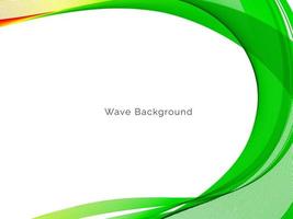 Stylish smooth beautiful green flowing wave pattern background vector