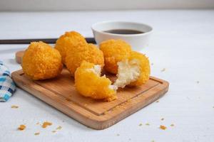 Fried mozzarella balls photo