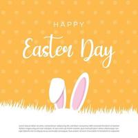 Illustration vector graphic of perfect for happy easter day, rabbit, egg, background, template, Colorful Happy Easter greeting cards with rabbits