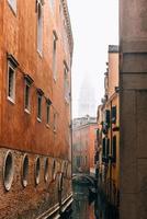 Narrow canals of Venice Italy photo