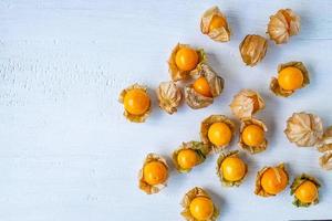 Cape gooseberry flat lay photo