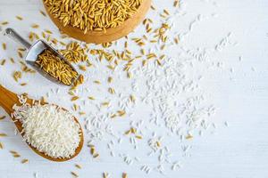 Different kinds of rice photo