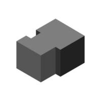 Isometric Building On White Background vector