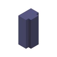 Isometric Building On White Background vector