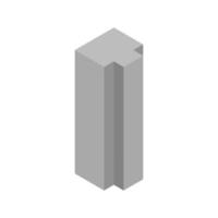 Isometric Building On White Background vector