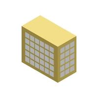 Isometric Building On White Background vector