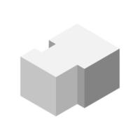 Isometric Building On White Background vector