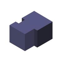 Isometric Building On White Background vector