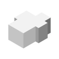 Isometric Building On White Background vector