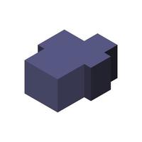 Isometric Building On White Background vector