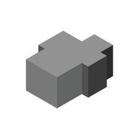 Isometric Building On White Background vector