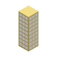 Isometric Building On White Background vector