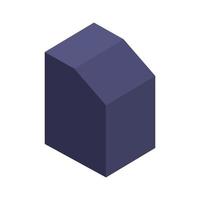 Isometric Building On White Background vector