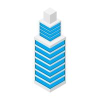 Isometric Building On White Background vector