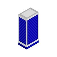 Isometric Building On White Background vector