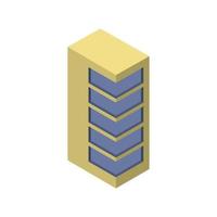 Isometric Building On White Background vector