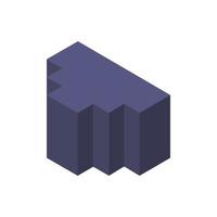 Isometric Building On White Background vector