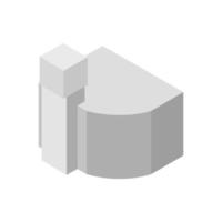 Isometric Building On White Background vector