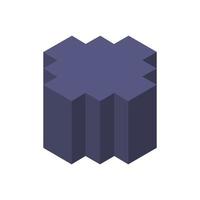 Isometric Building On White Background vector