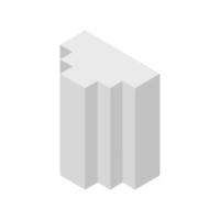 Isometric Building On White Background vector