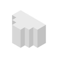 Isometric Building On White Background vector