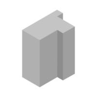 Isometric Building On White Background vector